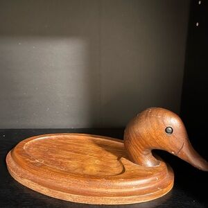 Vintage Wood Duck Tray